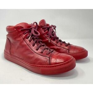 The Last Conspiracy Red Leather High Top Sneakers Men's EU 41/US 8 Portugal RARE